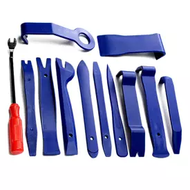 12 Pcs Car Audio Maintenance Kit Auto Trim Panel Remover Pry Bar Dash Radio Door Clip Tools Set