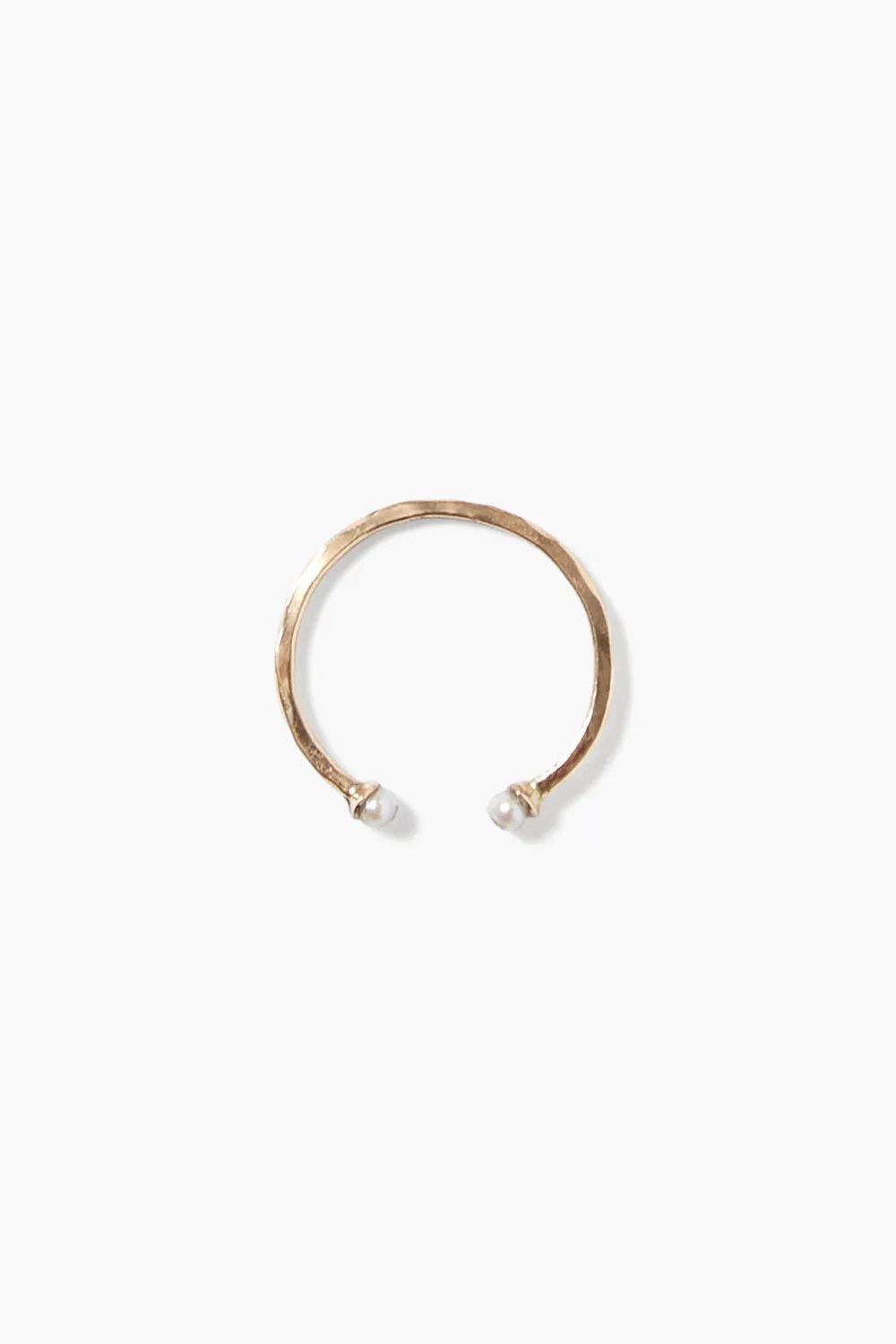 14k Dua Toe Ring White Pearl