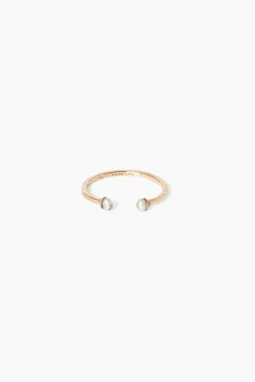 14k Dua Toe Ring White Pearl