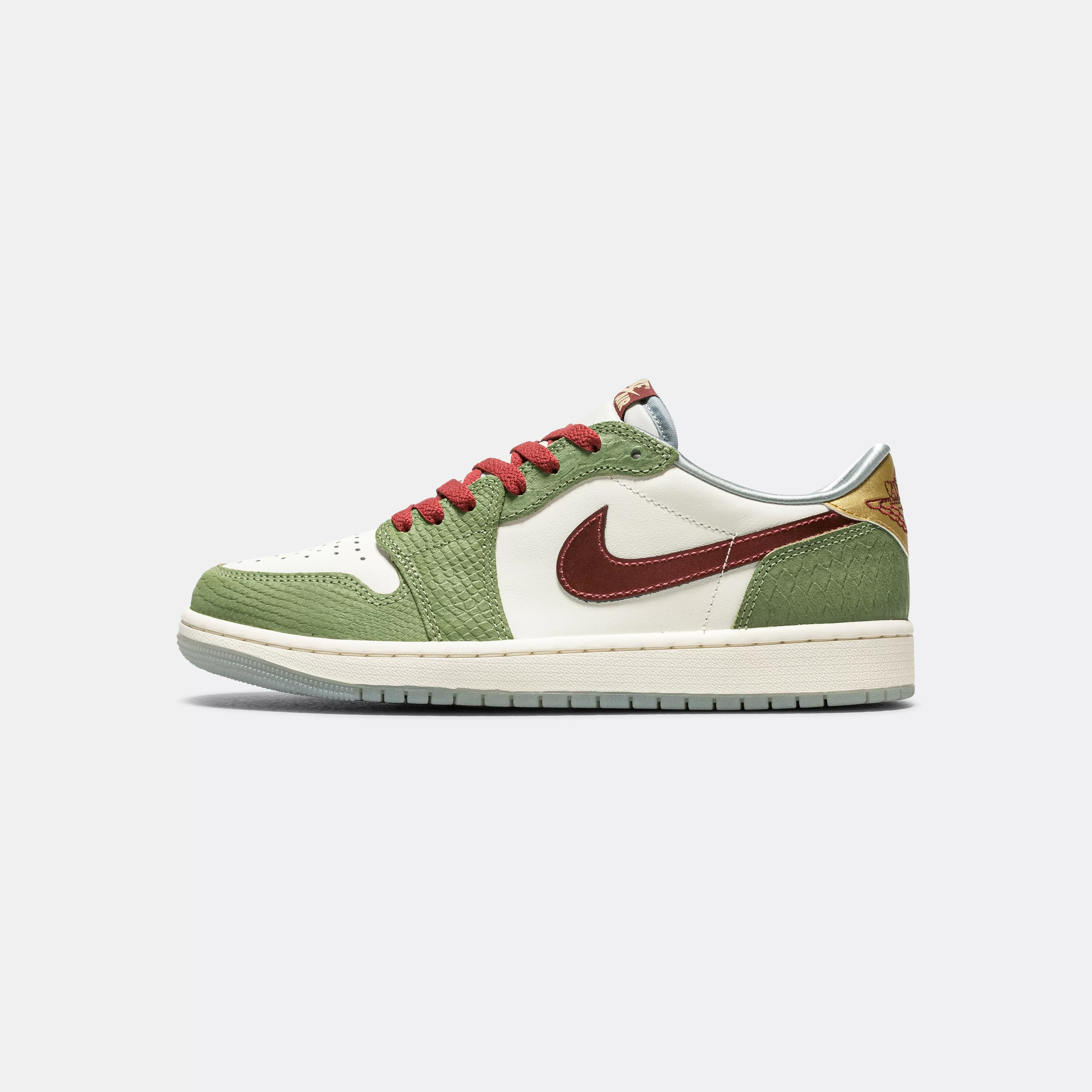 Air Jordan 1 Retro Low OG Chinese New Year - Sail/Cedar-Oil Green-Light Pumice