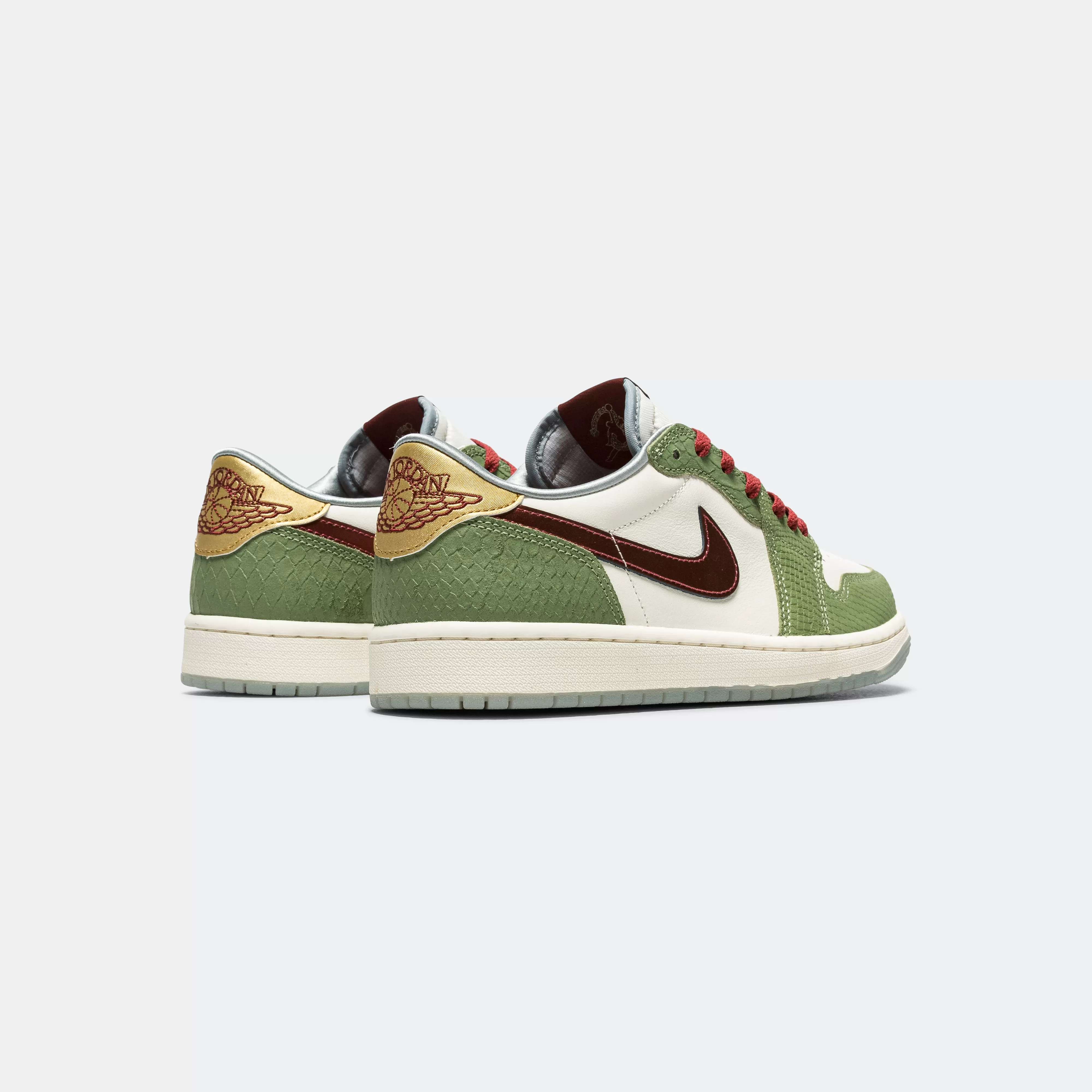 Air Jordan 1 Retro Low OG Chinese New Year - Sail/Cedar-Oil Green-Light Pumice