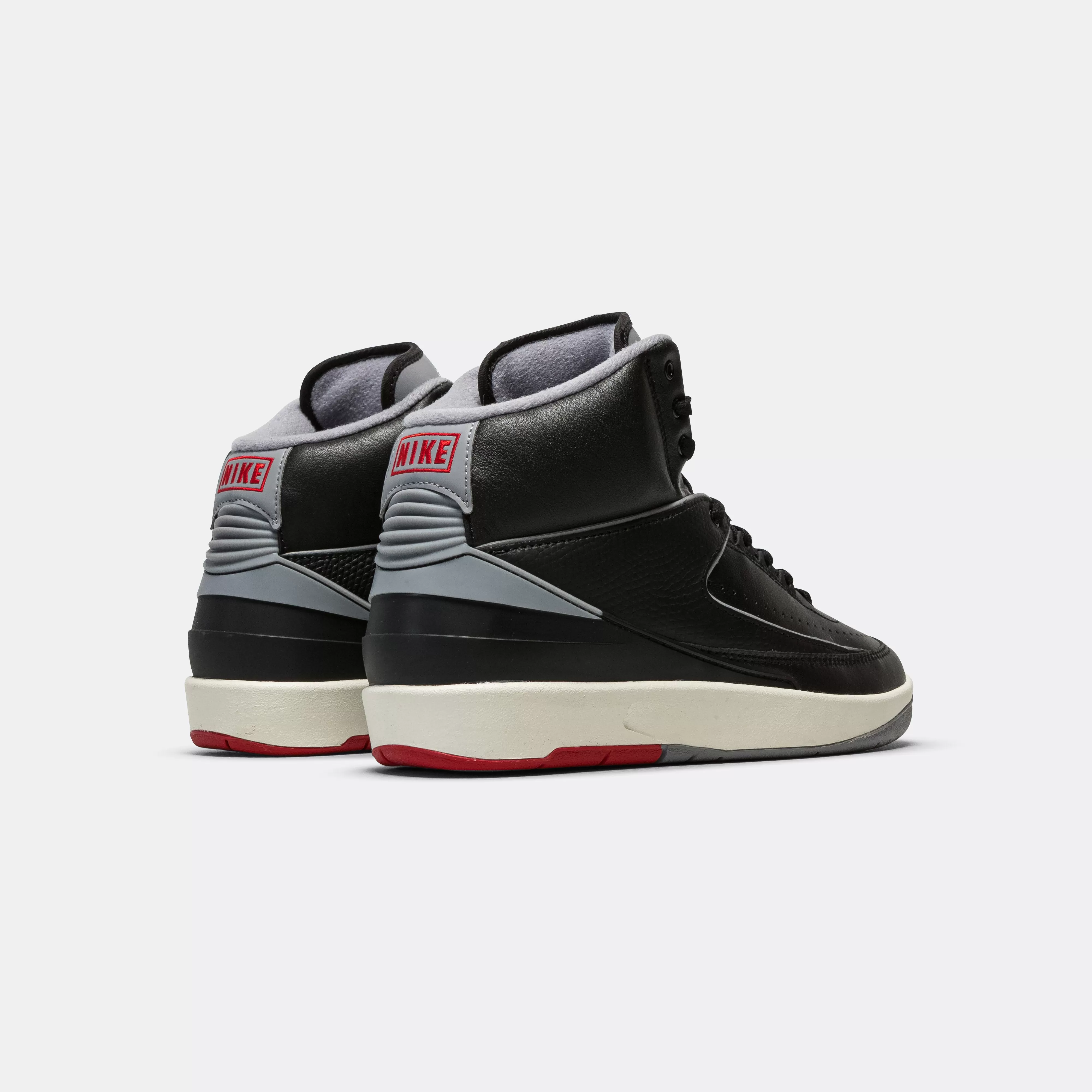 Air Jordan 2 Retro - Black/Cement Grey-Fire Red Sail