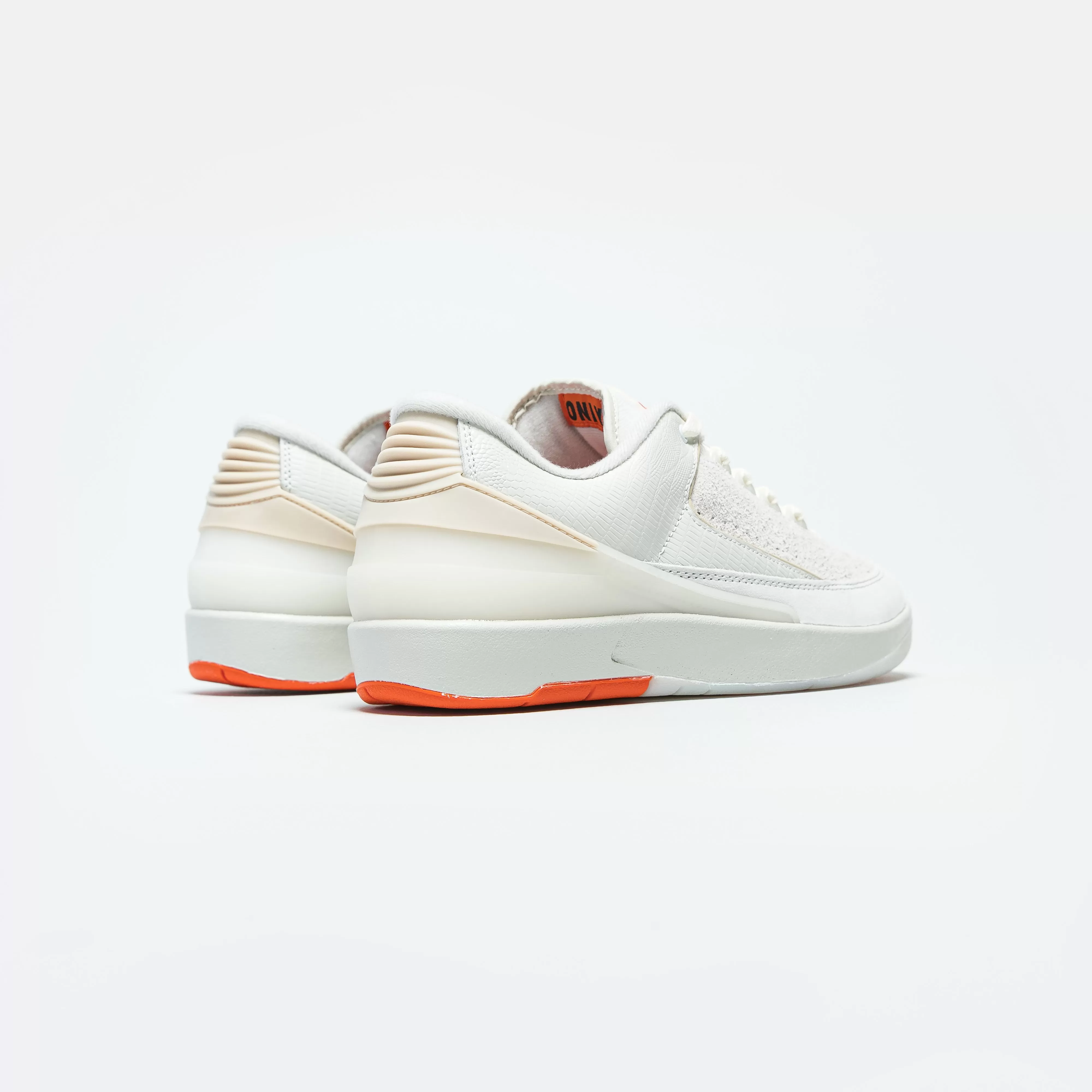 Air Jordan 2 Retro Low x Shelflife - White/Sail/Light Bone/Bright Mandarin