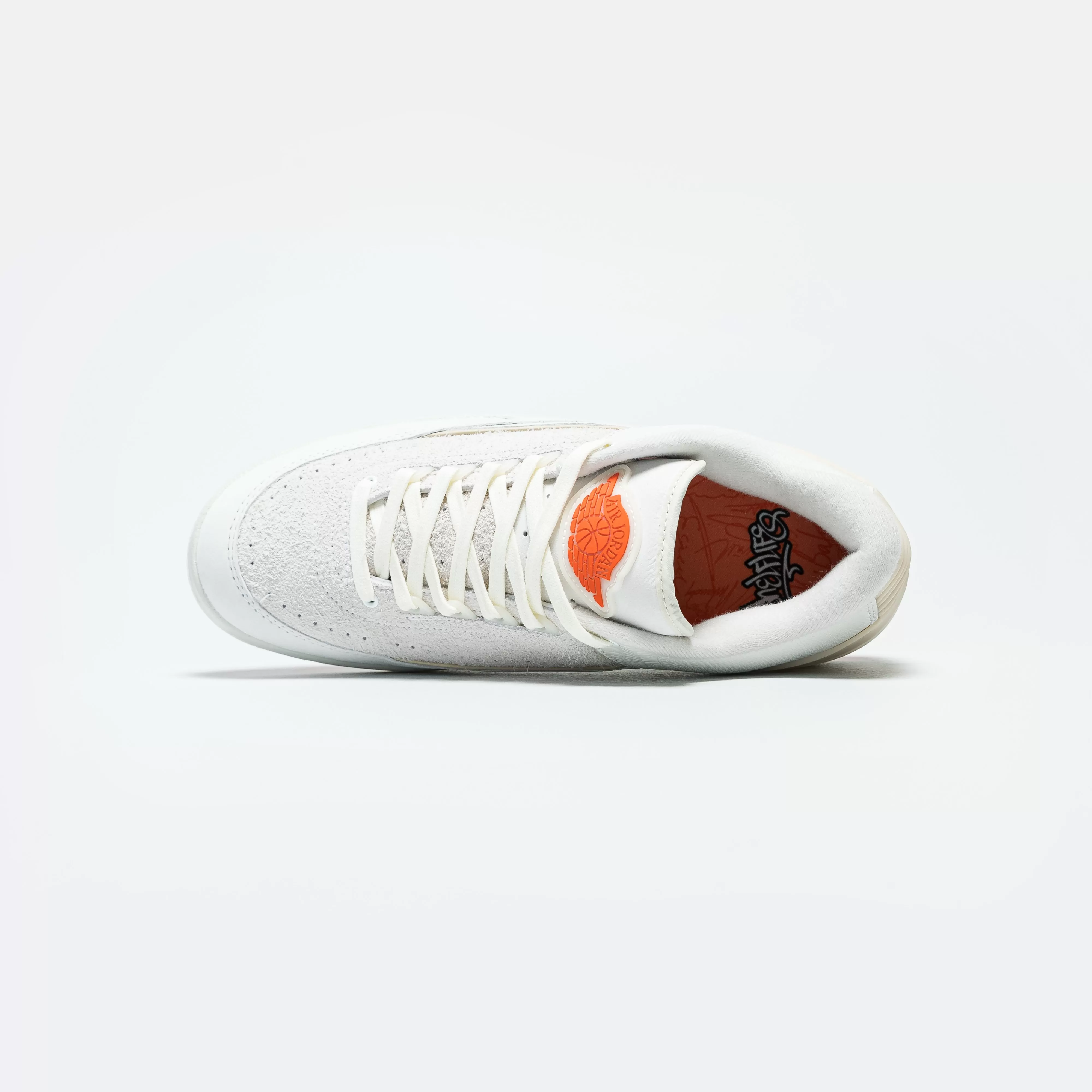 Air Jordan 2 Retro Low x Shelflife - White/Sail/Light Bone/Bright Mandarin