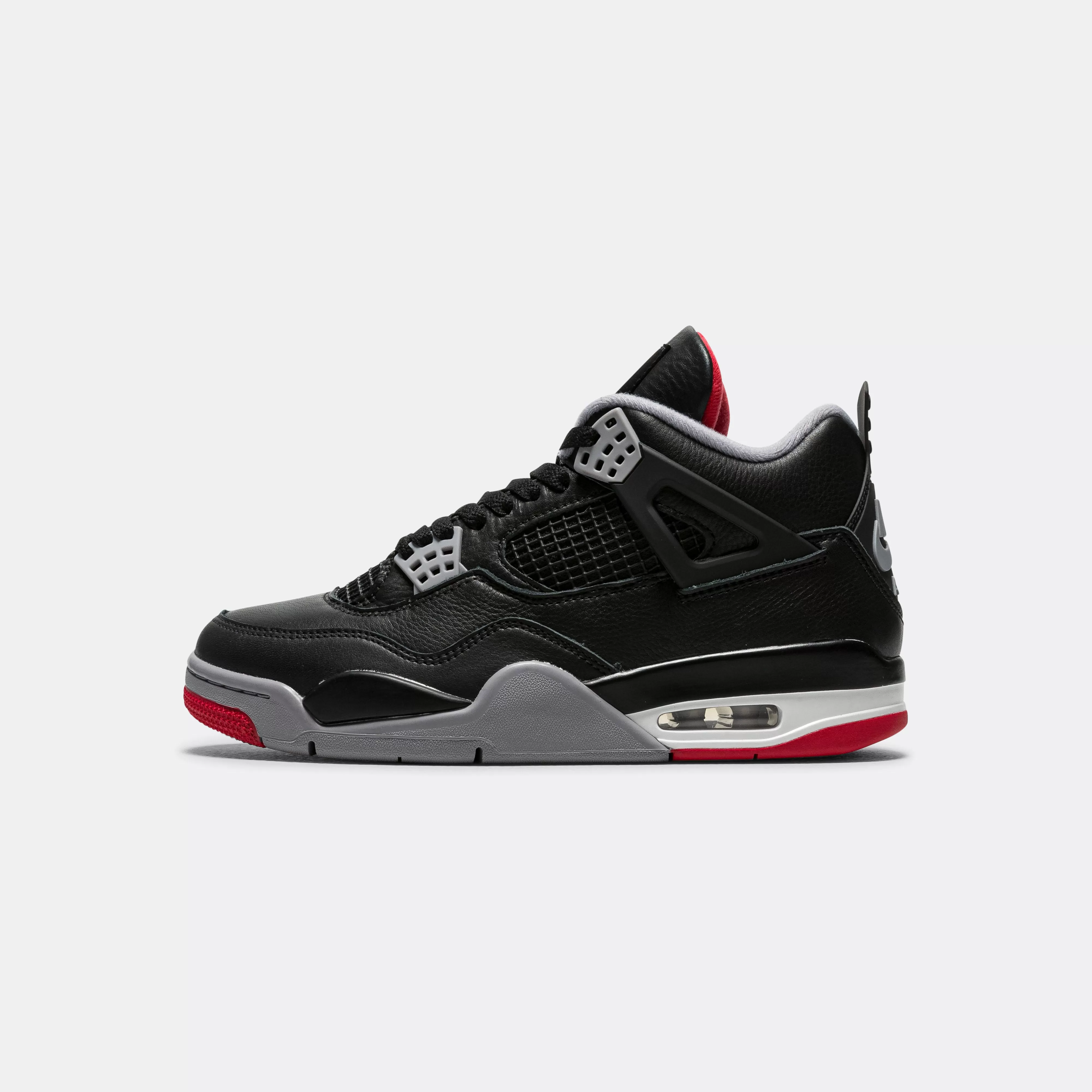 Air Jordan 4 Retro - Black/Fire Red-Cement Grey