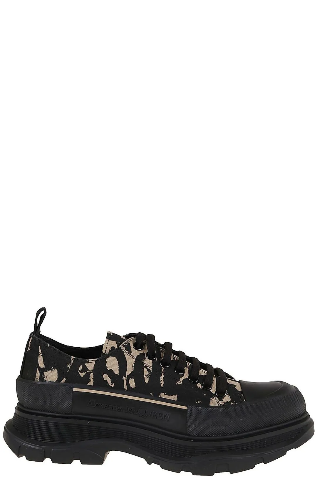 Alexander McQueen Graffiti Tread Slick Lace-up Sneakers