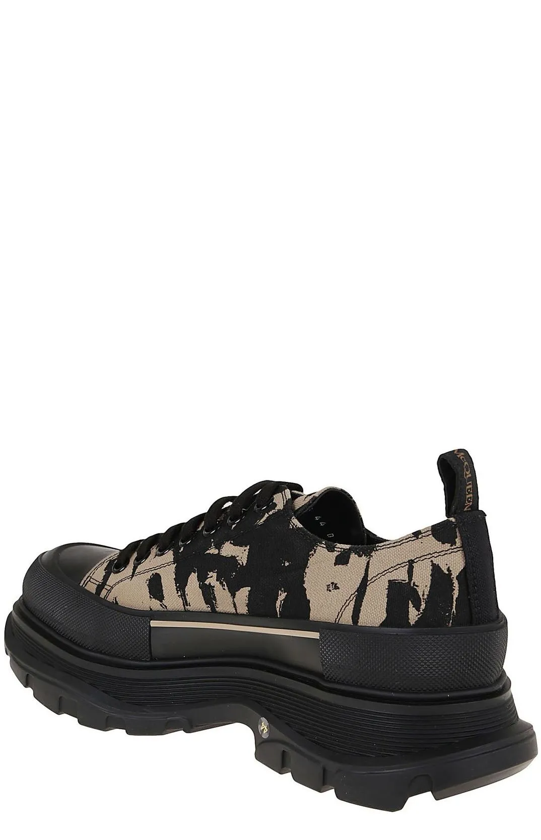 Alexander McQueen Graffiti Tread Slick Lace-up Sneakers