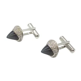 Ambrosi Moonstone 18K Gold Diamond Cufflinks