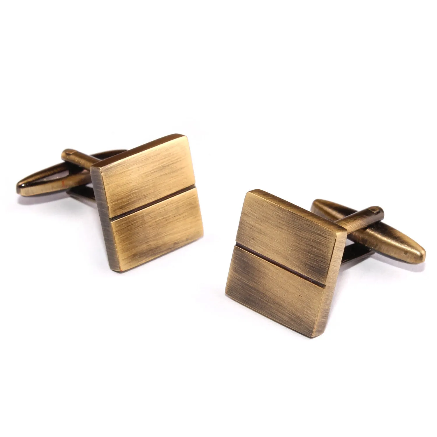 Antique Brass Square Cufflinks