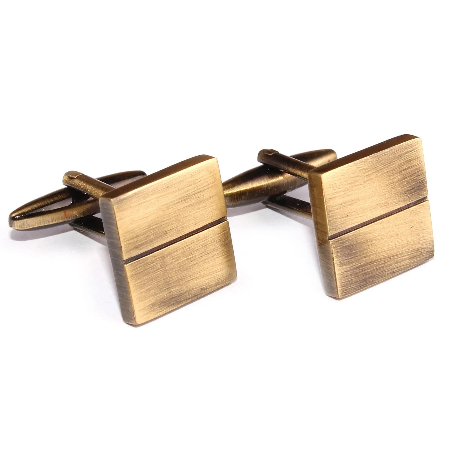 Antique Brass Square Cufflinks