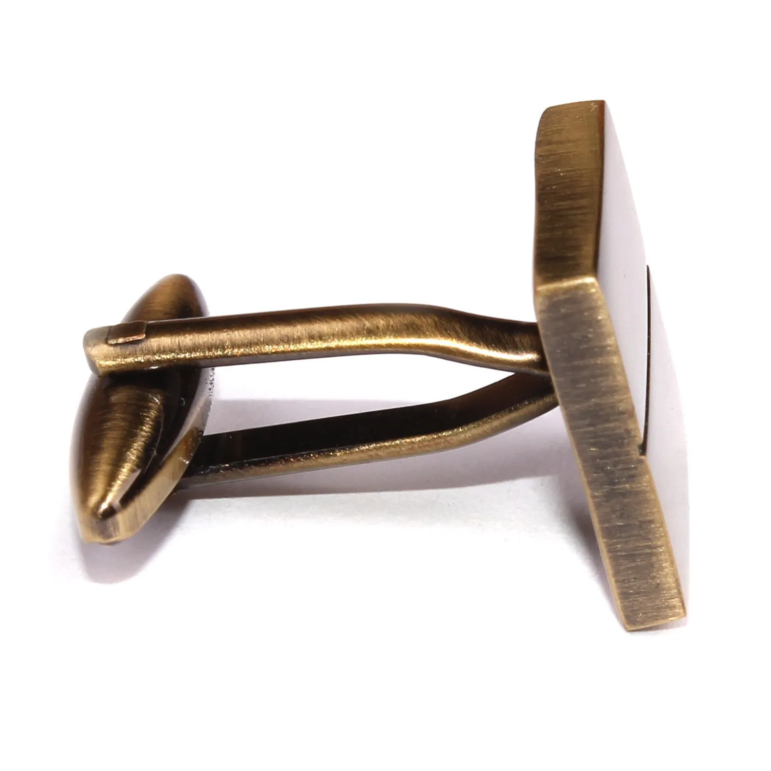 Antique Brass Square Cufflinks