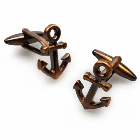 Antique Copper Anchor Cufflinks