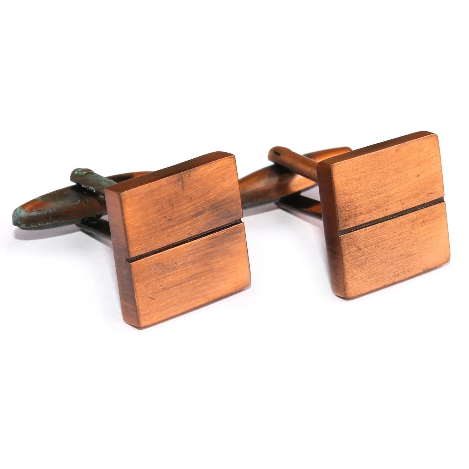 Antique Copper Square Cufflinks