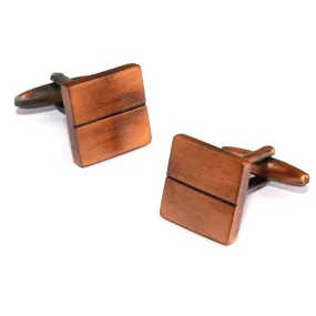 Antique Copper Square Cufflinks