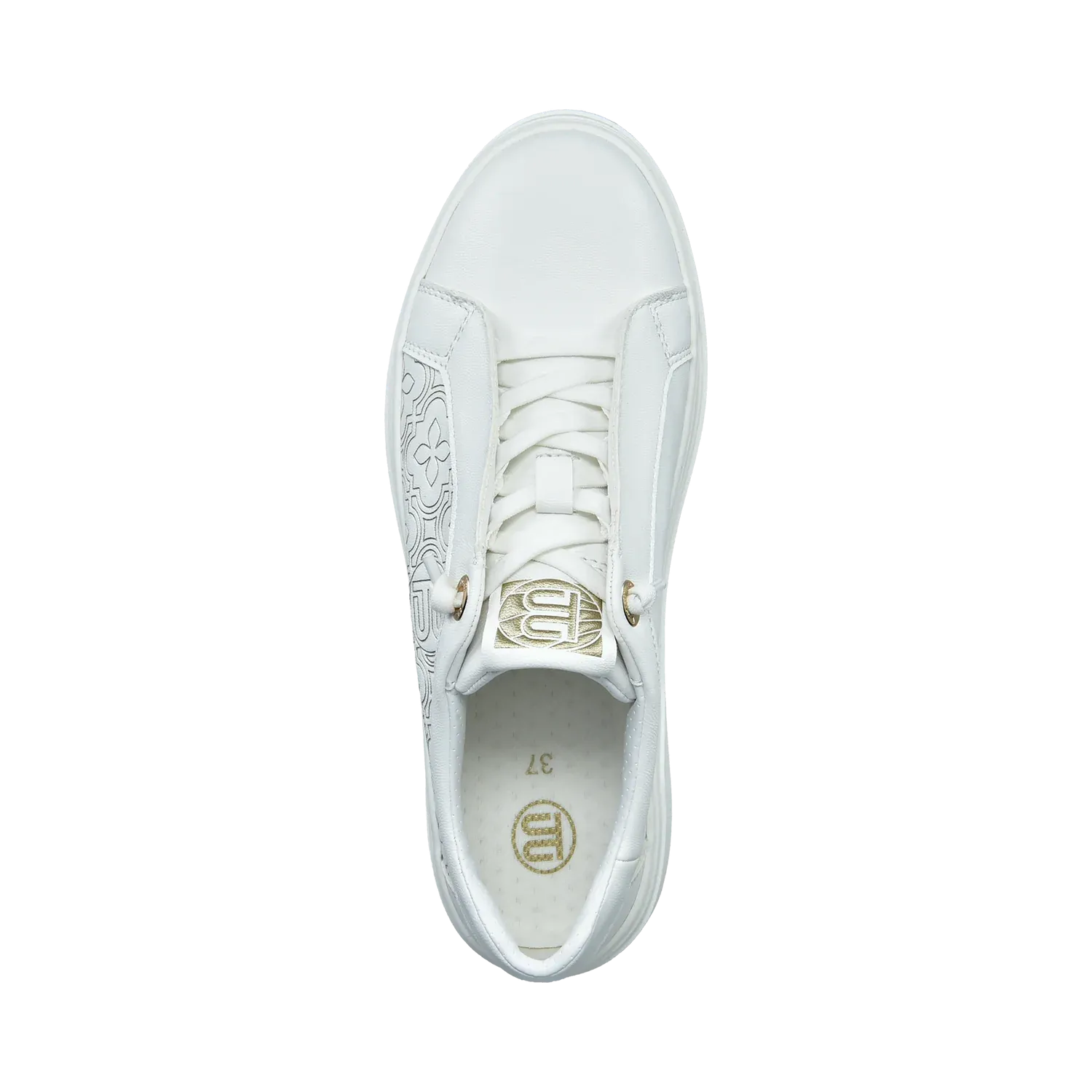 BAGATT White/Gold Platform Trainer