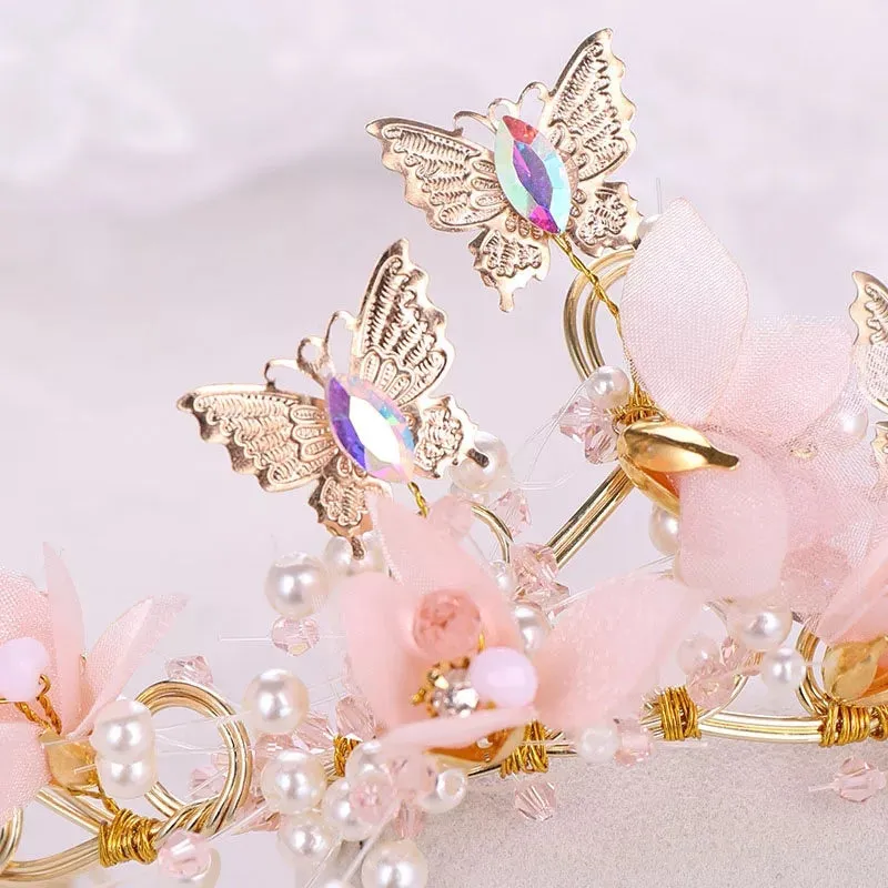 Blush Pink Luxury Butterfly Tiara - pre order