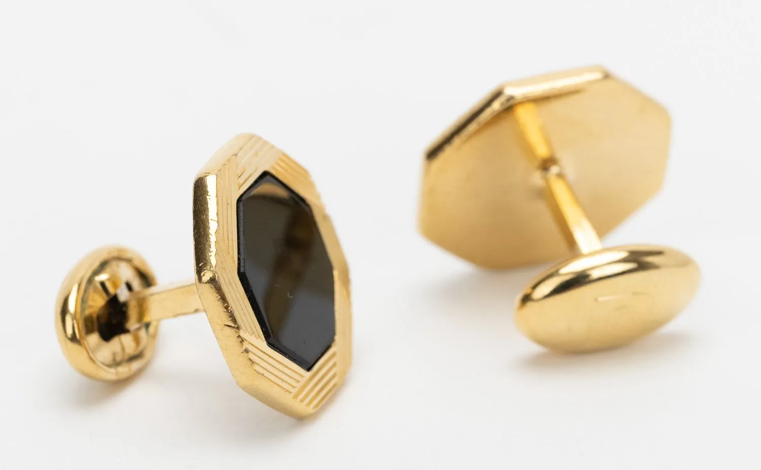 Cardin Black Gold Cufflinks Set