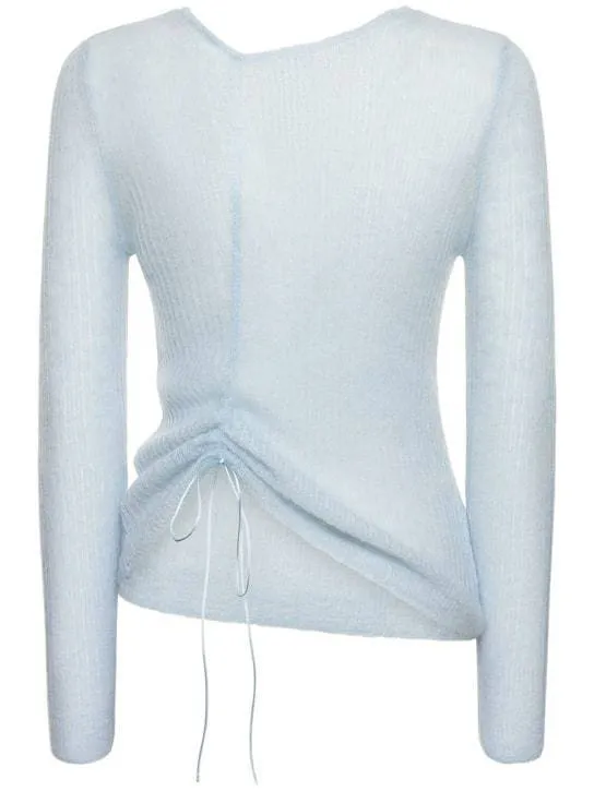 CECILIE BAHNSEN  |Casual Style Wool Long Sleeves Plain V-neck & Crew neck