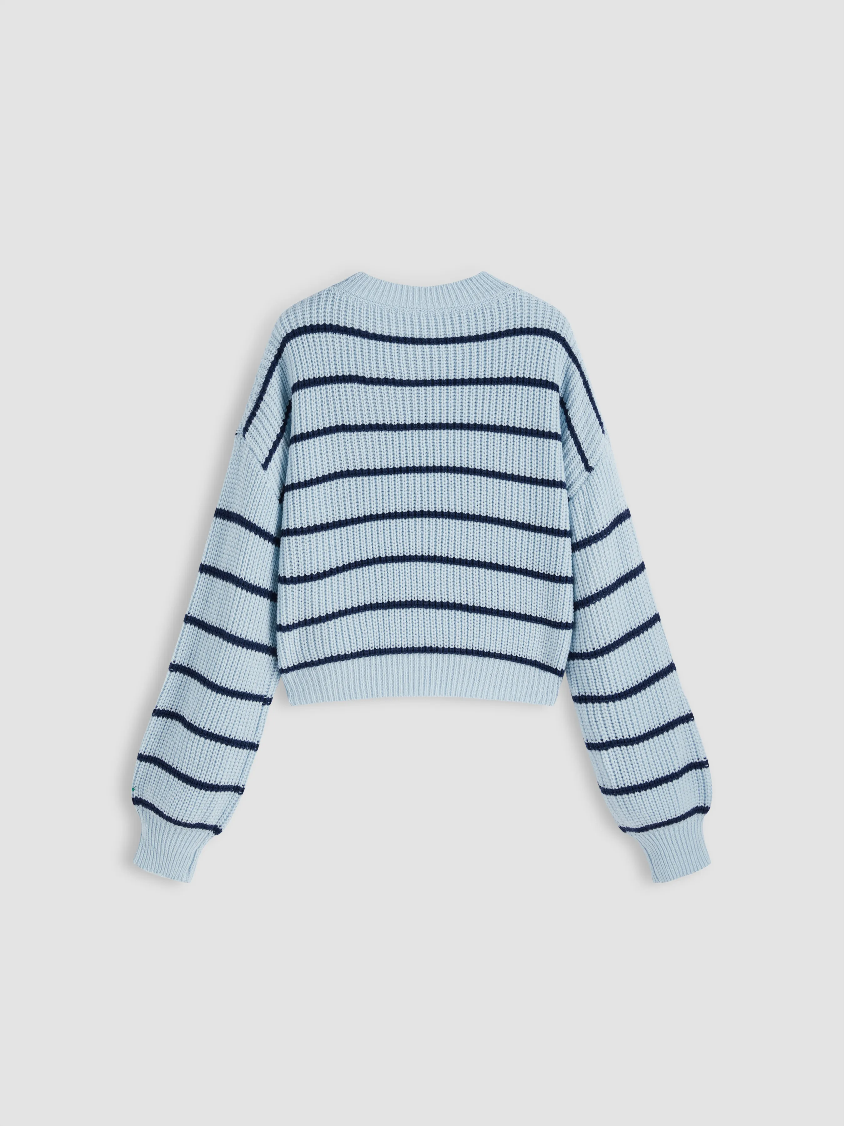 Cider  |Stripes Casual Style U-Neck Long Sleeves V-neck & Crew neck