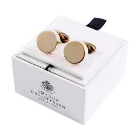 Classic Circle Solid Brass Cufflinks by House of Amanda Christensen