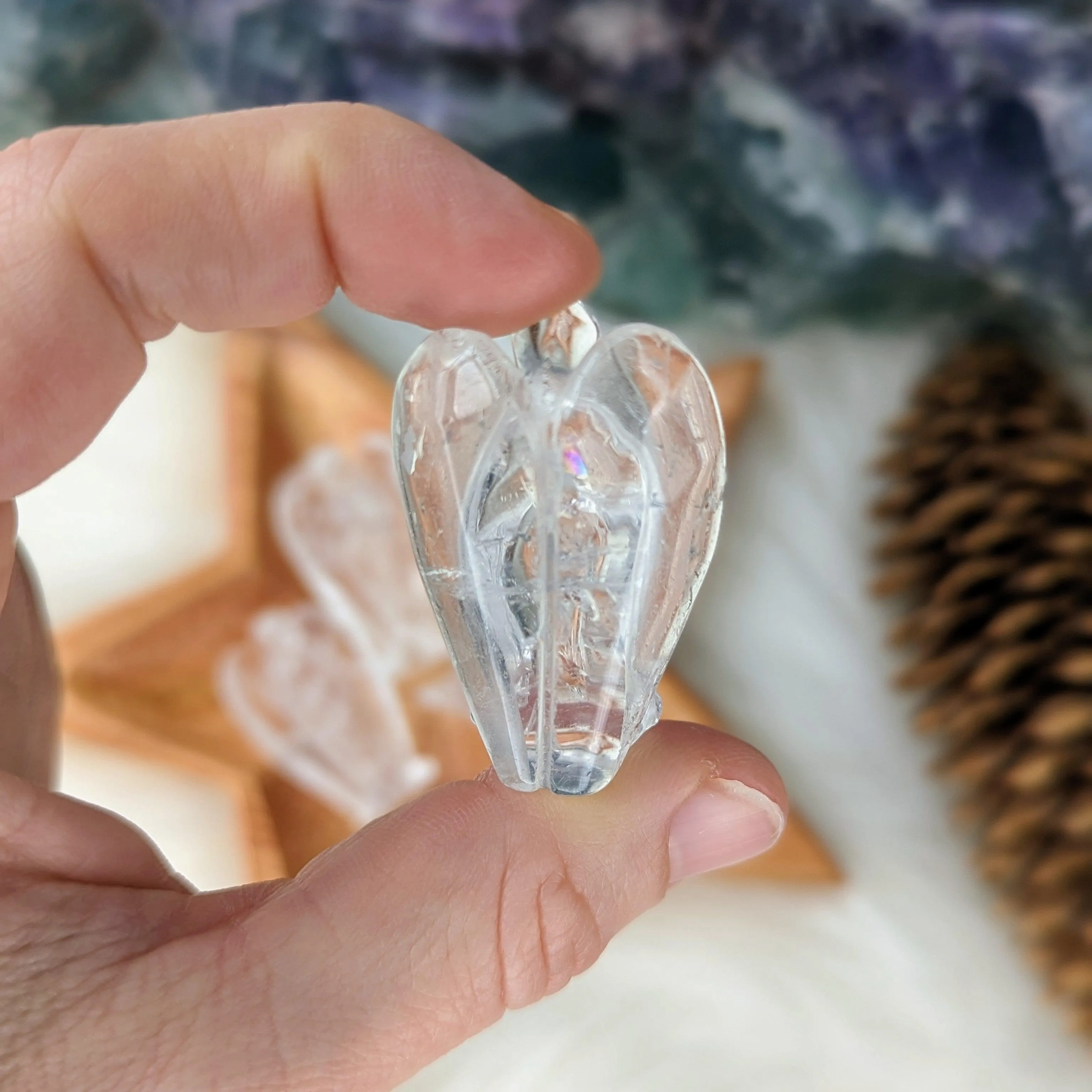 Clear Quartz Angel Carving~ Soothing Angelic Vibes~