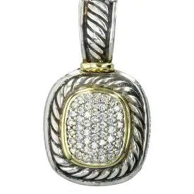 David Yurman Diamond and Sterling Silver Albion Pendant