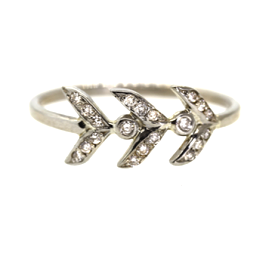 Diamond Angel Wing Ring