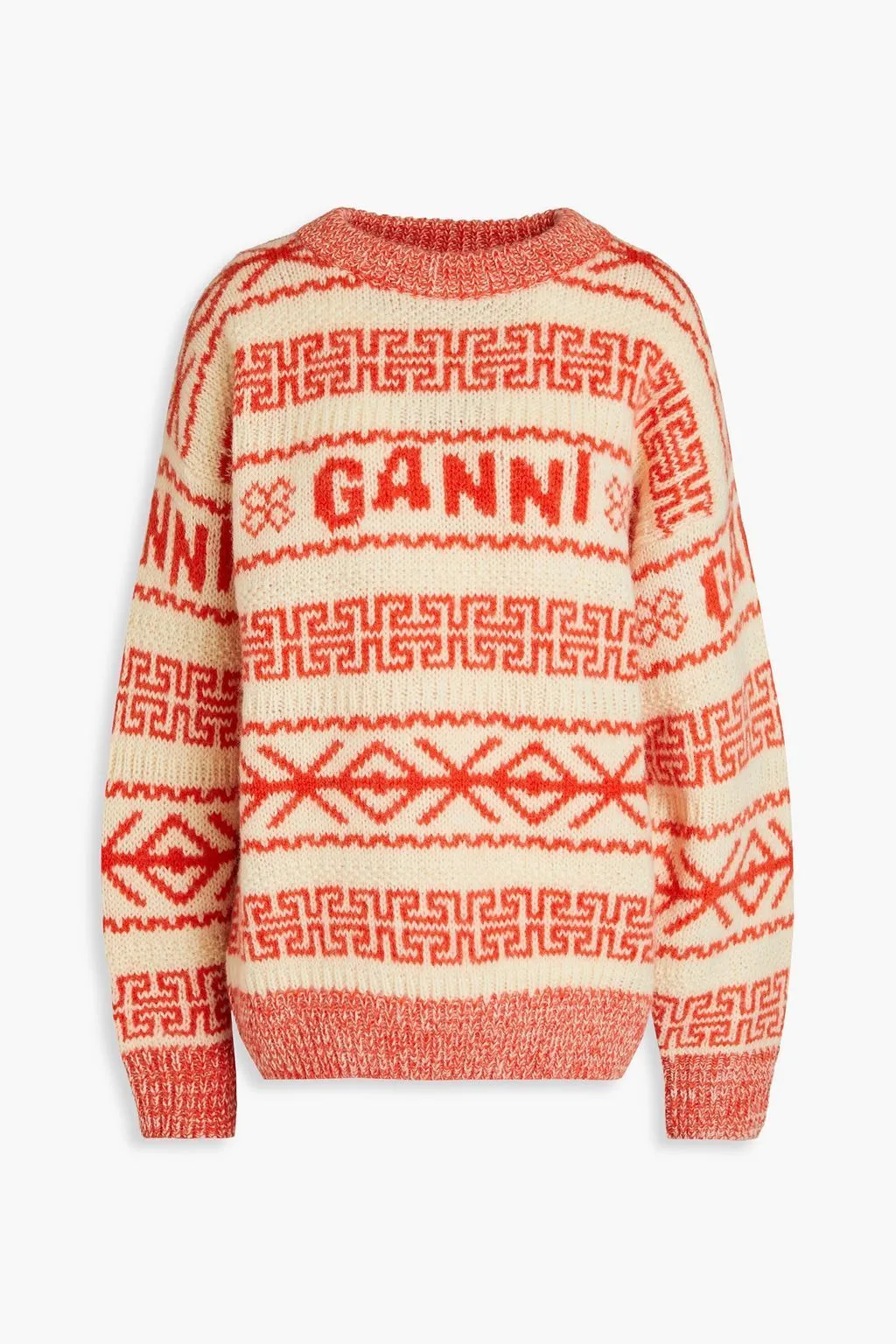 Ganni  |Casual Style Wool V-neck & Crew neck