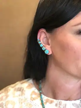 Genuine Kingman Turquoise Ear Crawler