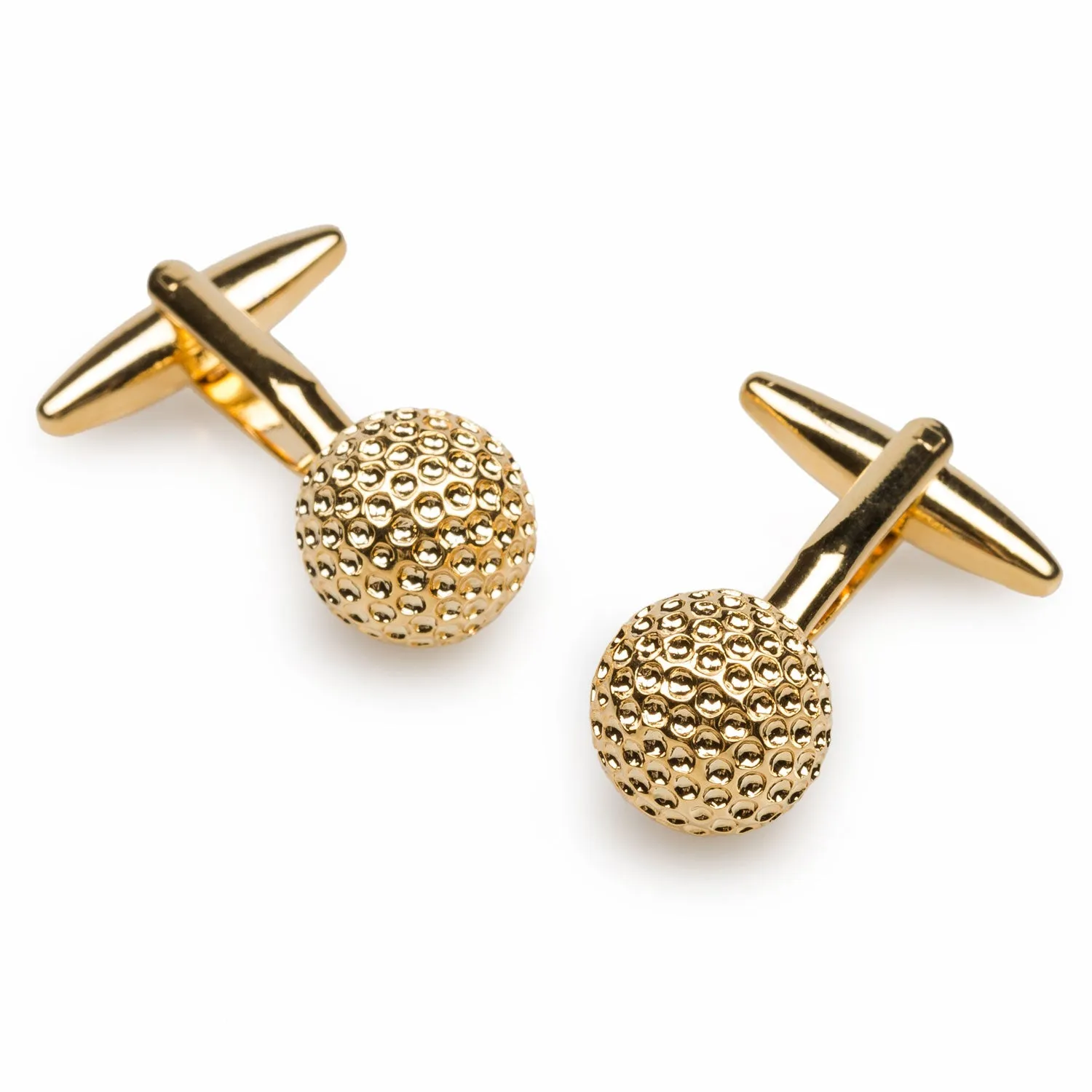 Gold Golf Ball Cufflinks