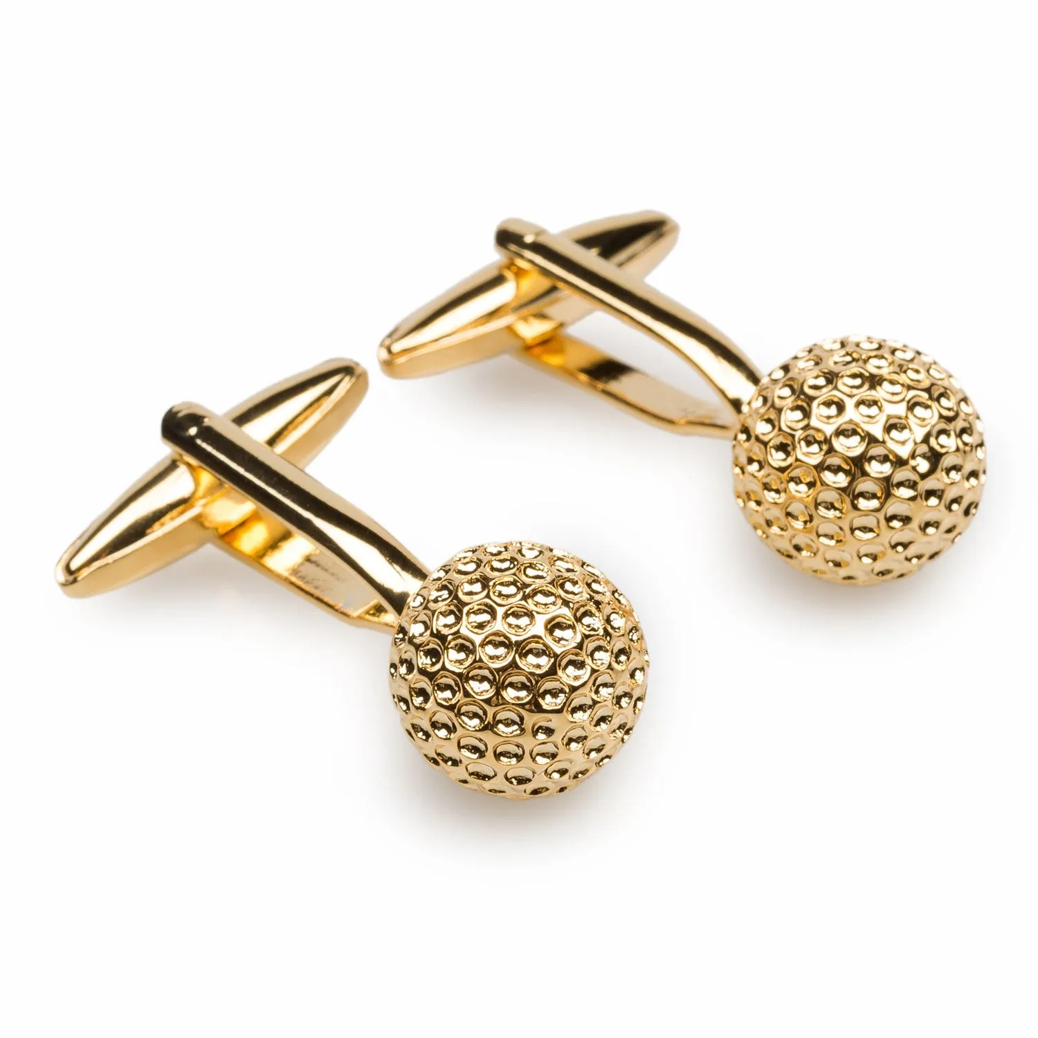 Gold Golf Ball Cufflinks