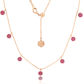 Graziela 2ct Pink Sapphire Floating Necklace