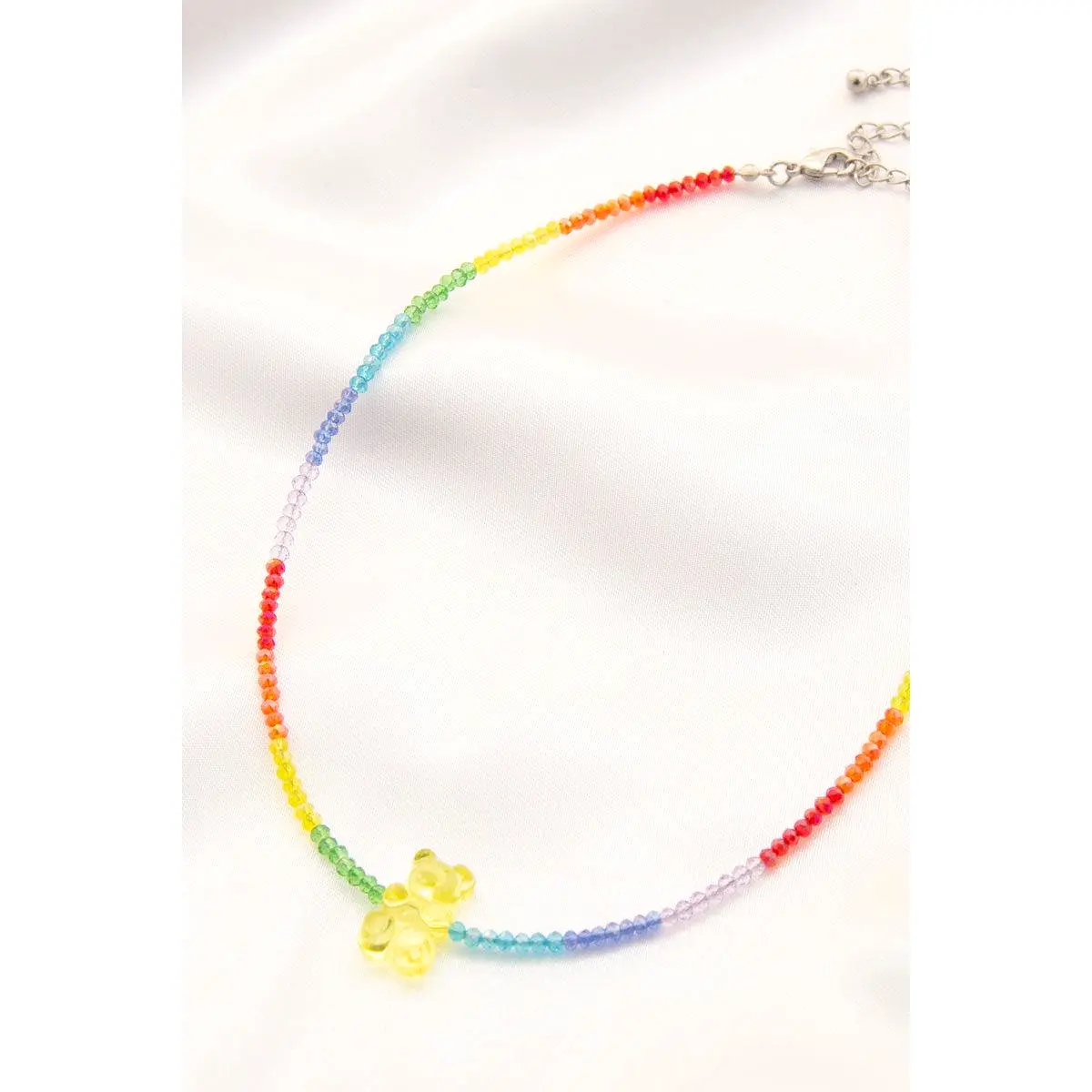 Gummy Bear Charm Beaded Necklace