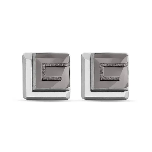 Guy Laroche Alex Gents Stainless Steel Gun Matt-Shine Cufflinks