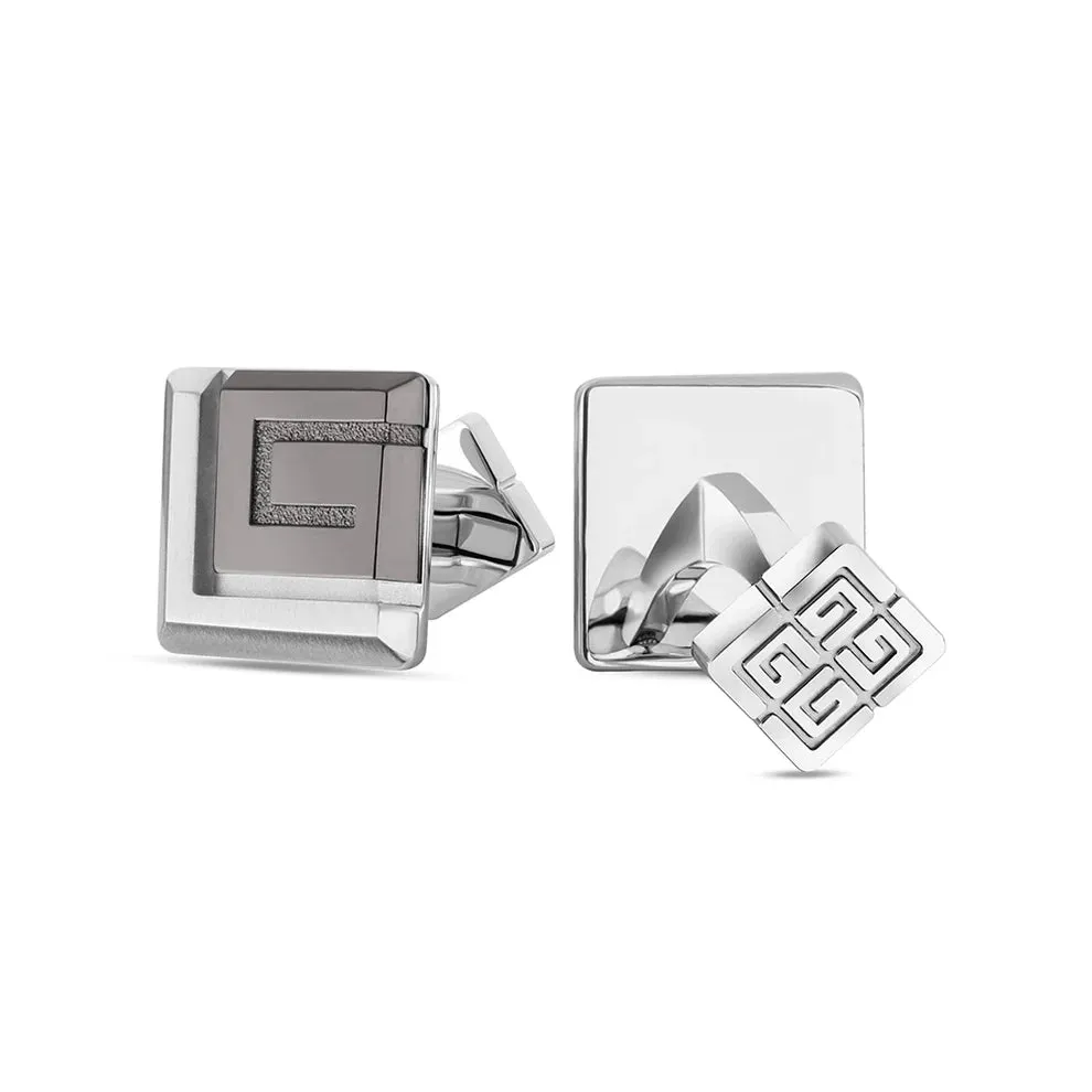 Guy Laroche Alex Gents Stainless Steel Gun Matt-Shine Cufflinks