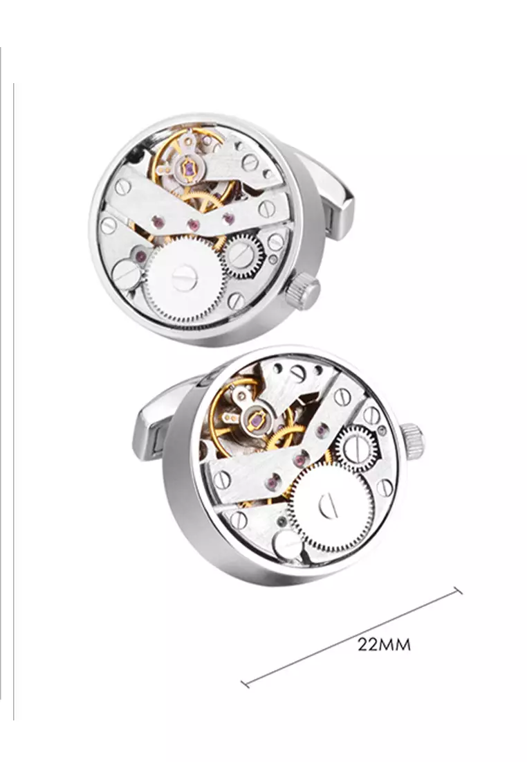 HAPPY FRIDAYS Rotatable Movement Watch Cufflinks ZL-JMW003