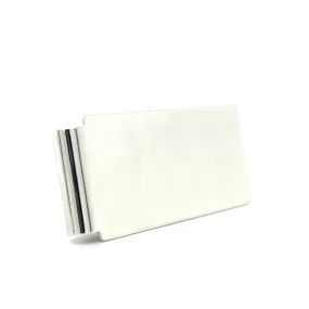 Hinged Money Clip with Rhodium Plating in Stainless Steel