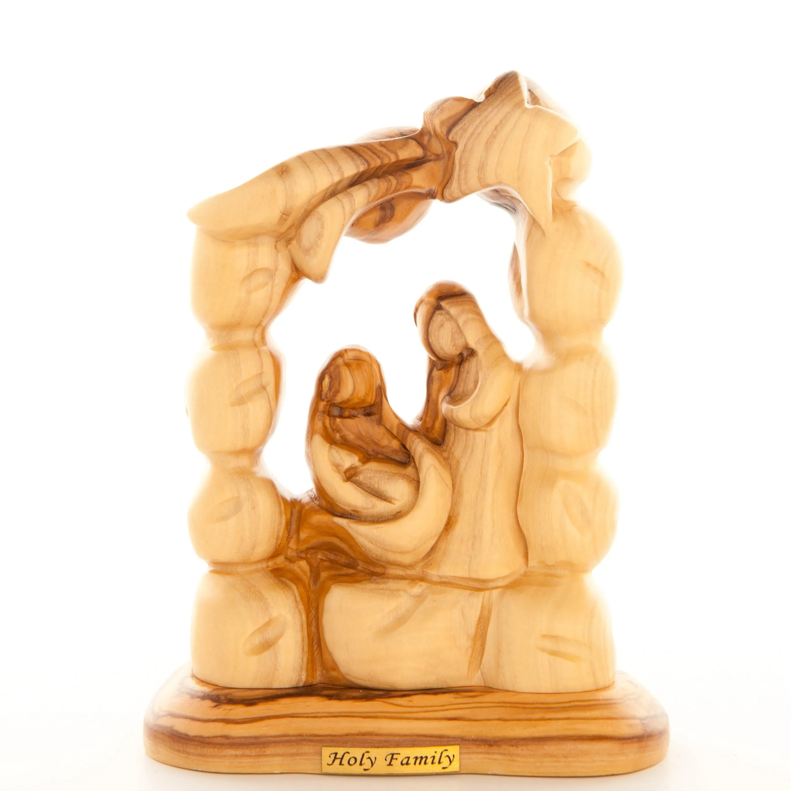 Holy Family and Nativity Star Wood Carving 5.9