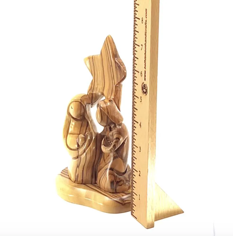 Holy Family Nativity Star Wooden Carving, 7.1 Abstract