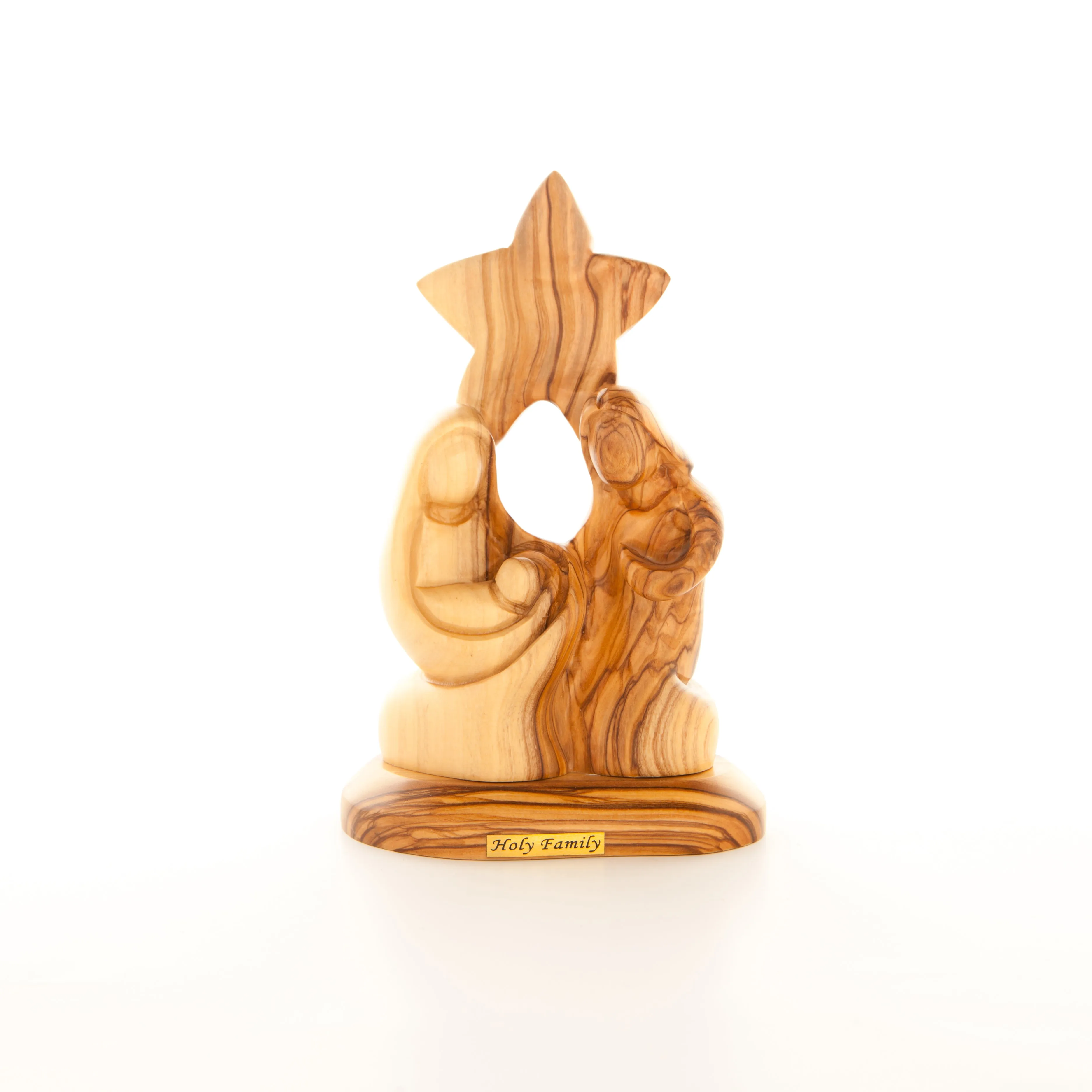 Holy Family Nativity Star Wooden Carving, 7.1 Abstract