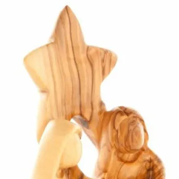 Holy Family Nativity Star Wooden Carving, 7.1 Abstract