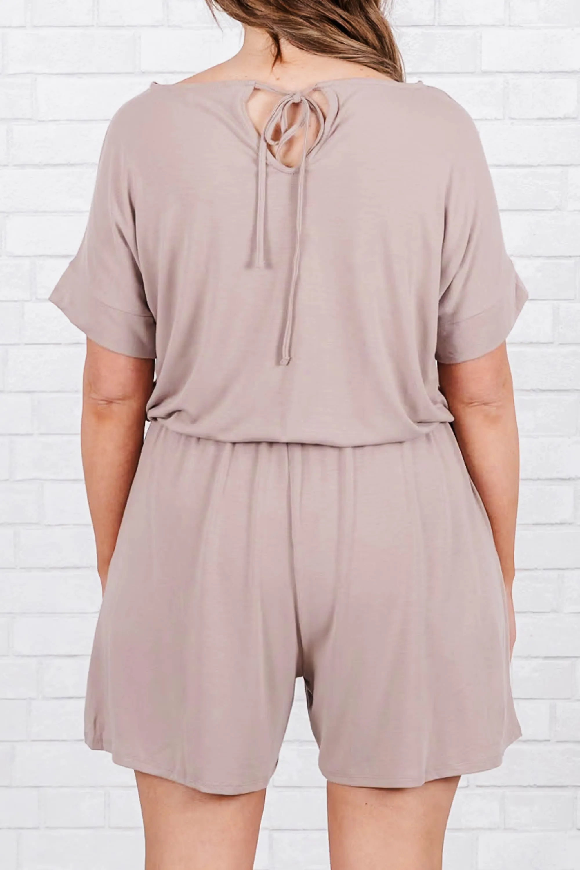 In A Hurry Romper, Ash Mocha