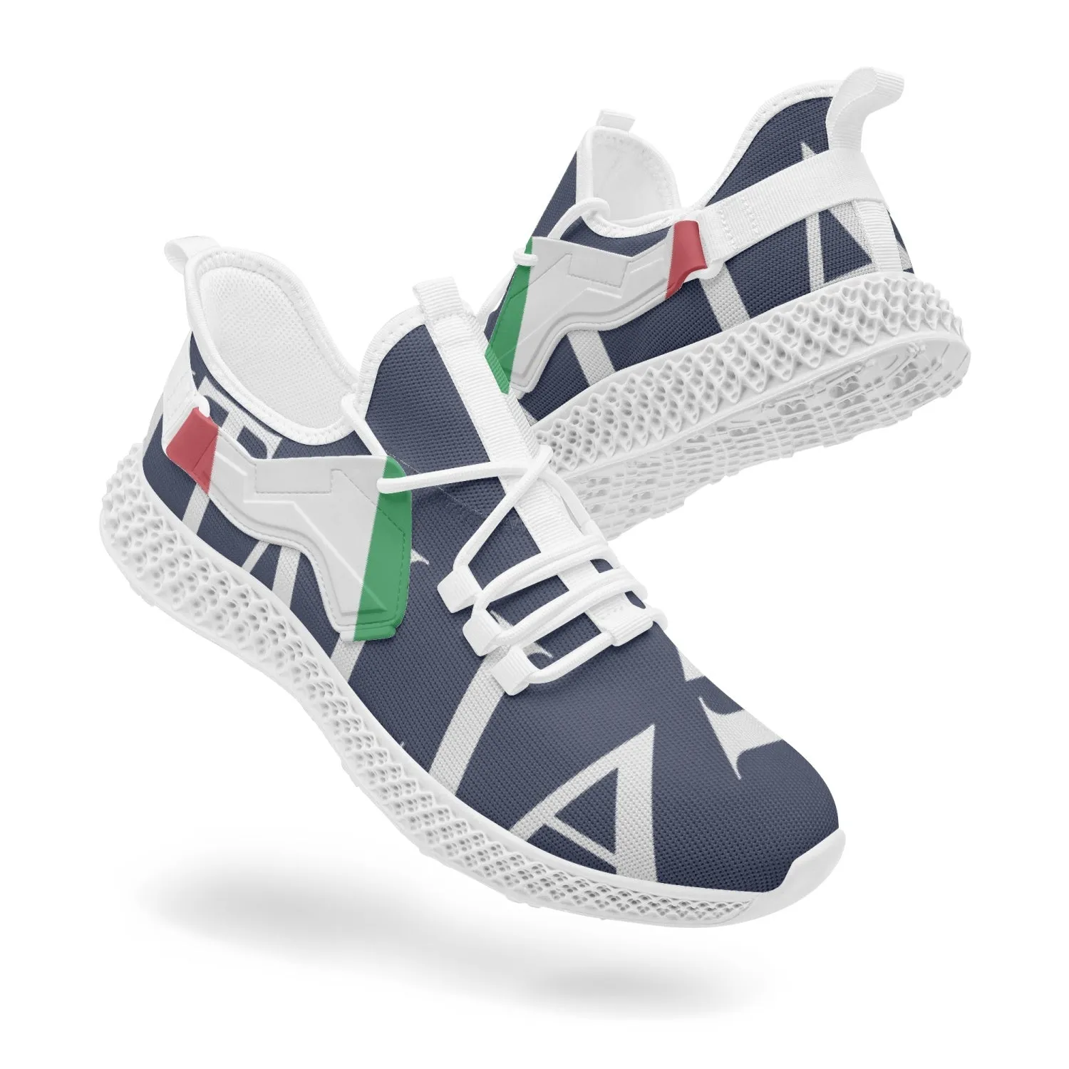 Italia Net Mesh Knit Sneakers Navy - men/women sizes