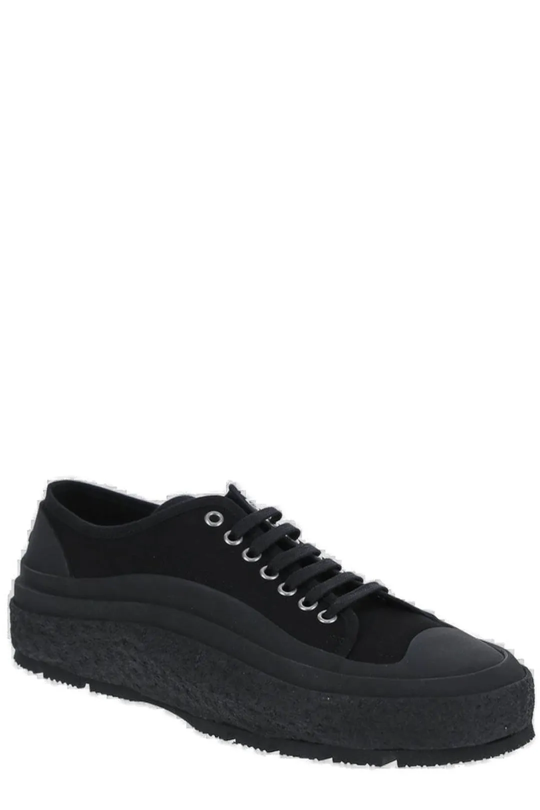 Jil Sander Logo Patch Lace-Up Sneakers