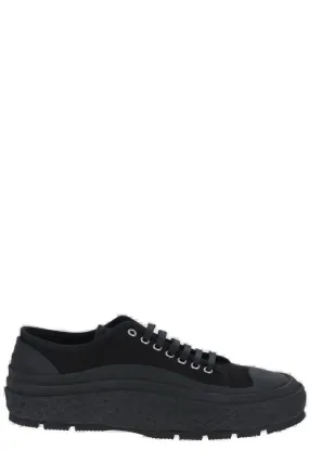 Jil Sander Logo Patch Lace-Up Sneakers