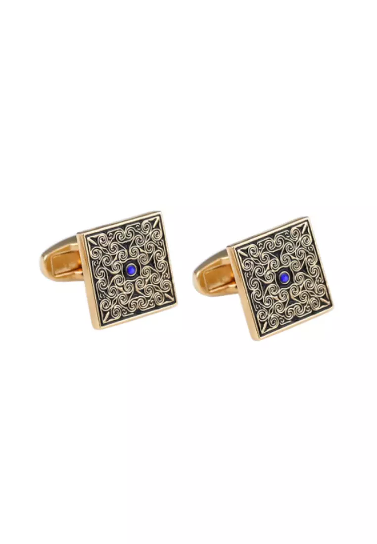 Kings Collection Blue Diamond Cufflinks For Men (UPKC10055)