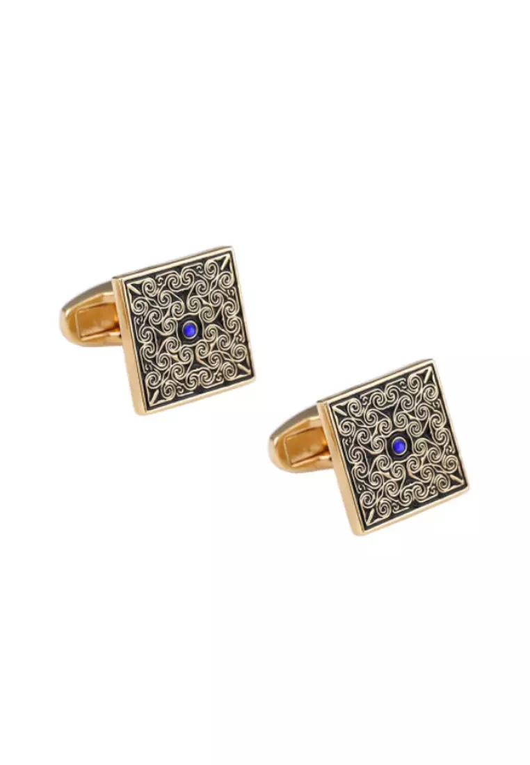 Kings Collection Blue Diamond Cufflinks For Men (UPKC10055)