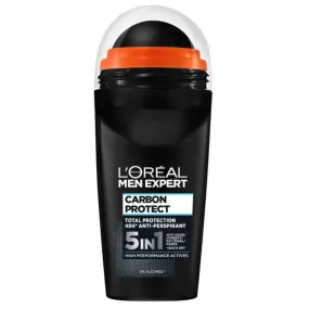 L 'Oréal Men Expert Carbon protect 5 en 1 Antiperspirant 48H Roll-On, 50 ml