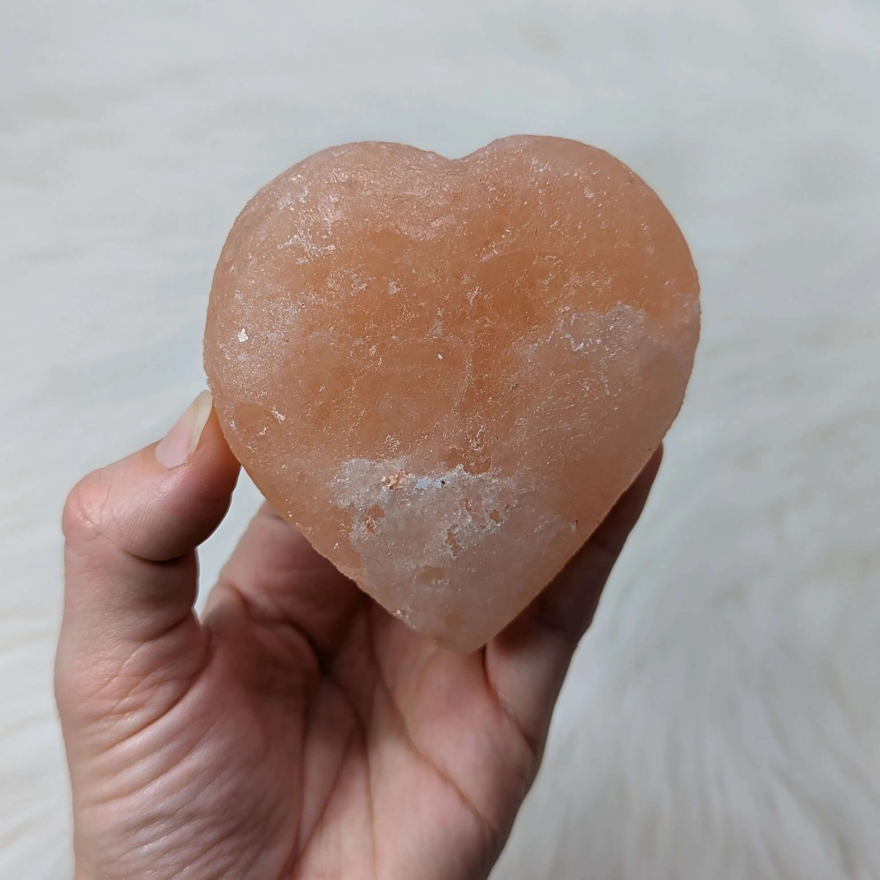 Large Himalayan Salt Heart Carving