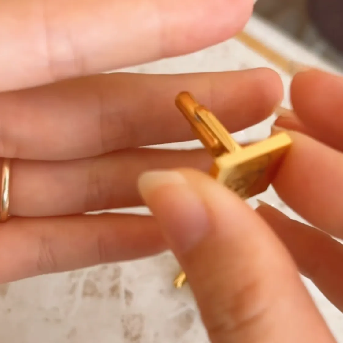 Lazer Engraved Square Cufflinks